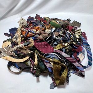 Over 4 Pounds 52 Men's Neck Ties For Fabric Quilting Crafting Crazy Quilts
